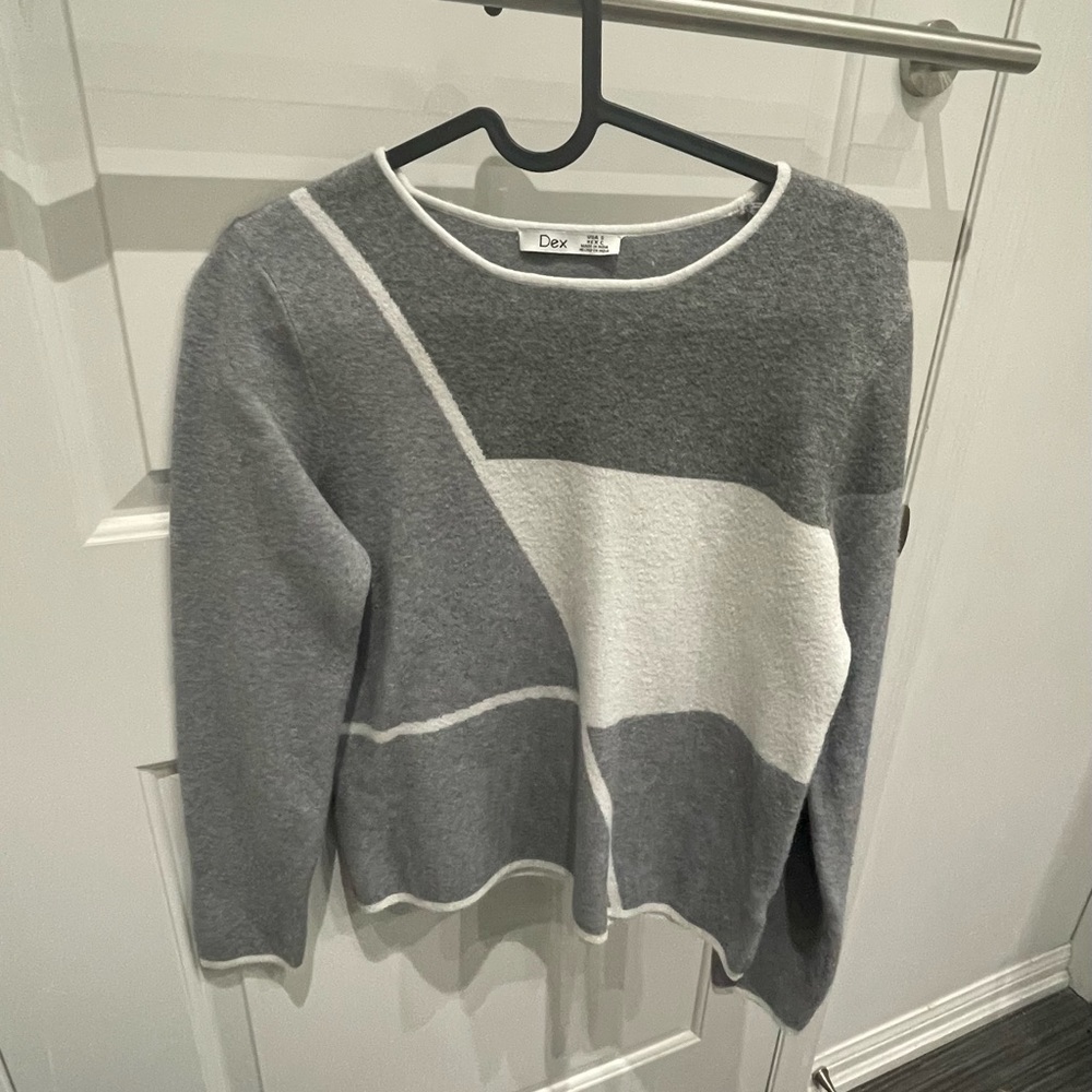 Dex Sweater Grey/White